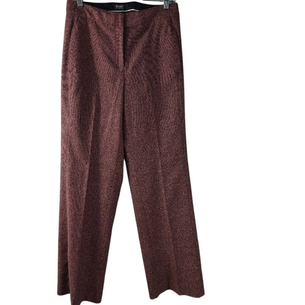 BODY by Victoria Bridget Fit Tweed Pants‎ Womens Size 8 Academic Wool
